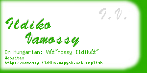 ildiko vamossy business card